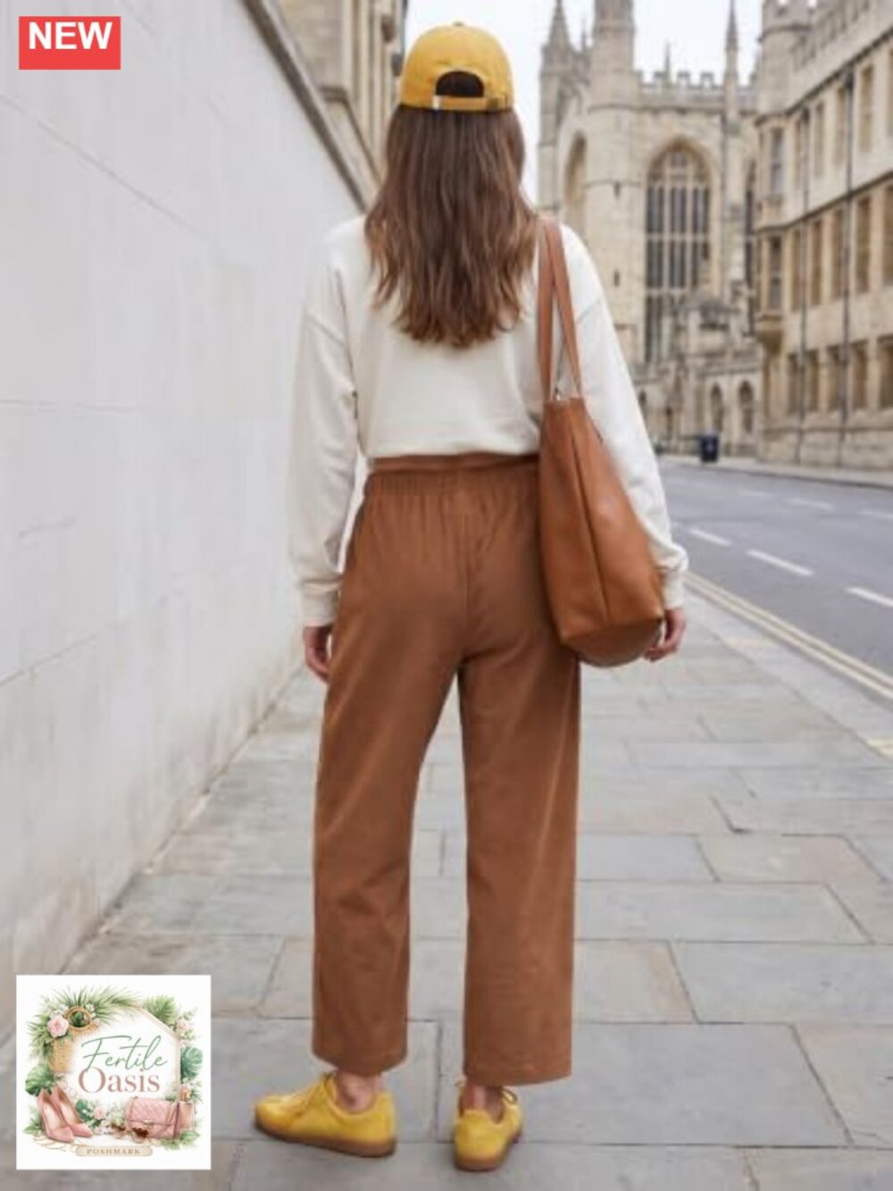Womens Corduroy Barrel Pants Drawstring Wide Leg Baggy Fall Trousers - Picture 5 of 6